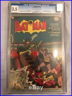 Batman #43 CGC 3.5, 1947 Golden Age (Penguin Cover and Story)