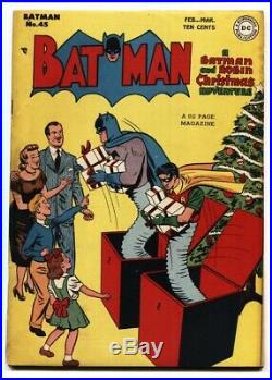 Batman #45 1948-Catwoman-Christmas cover-comic book-DC Golden-Age FN+