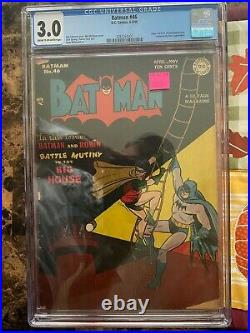 Batman #46 CGC 3.0 Golden Age Batman Rare / HTF copy