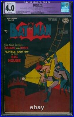 Batman #46? CGC 4.0 Restored? Joker & Da Vinci App! Golden Age DC Comic 1948