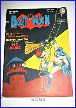 Batman #46 Golden Age DC comic Joker Story Clean Black cover