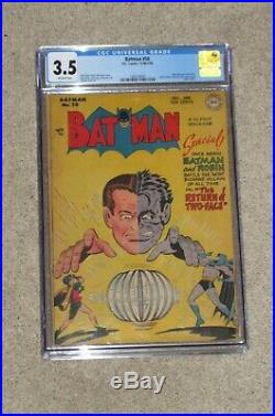 Batman 50 CGC 3.5 Golden Age 1948 The Return of Two-Face Rare