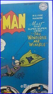 Batman #51 (1949) - Classic Penguin story. 1st ad for Superboy #1. Golden Age