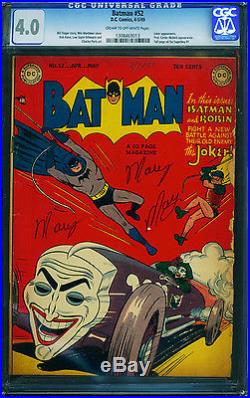 Batman #52 1949-CGC 4.0-classic JOKER cover- DC Golden Age 1308469013