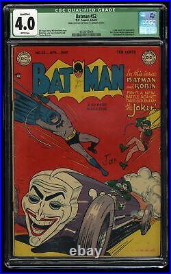 Batman #52 CGC VG 4.0 White Pages Qualified Joker Cover and Joker-Mobile
