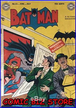 Batman #53 (1949) DC Golden Age 1st Printing Vg- 3.0 Joker-s Jerome Wenker Coa