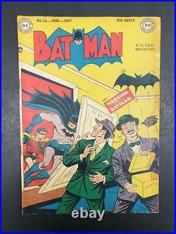 Batman #53 (dc 1949) Robin! Joker! Golden Age! Original Owner Collection! Vg