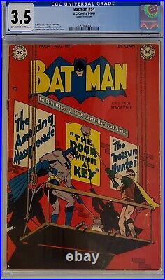 Batman #54 Cgc 3.5 Golden Age DC Comic