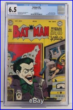 Batman #55 CGC 6.5 FN+ DC 1949 A Joker cover & story Golden Age Comic