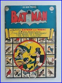 Batman 58 Penguin Cover Appearance DC Golden Age 1950