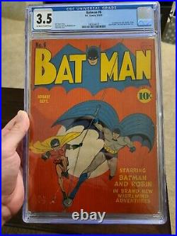 Batman #6 #7 #10 1941 CGC 3.5, 3.0, 3.0 - CLASSIC Golden Age Batman! 3 in 1