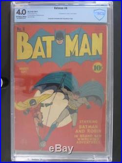 Batman #6 CBCS 4.0 VG DC 1941 1st App & Death of Clock Maker Golden Age