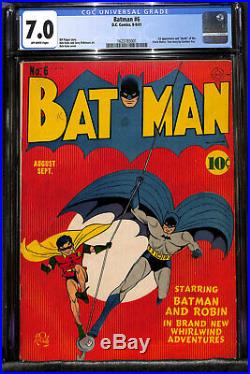 Batman #6 CGC 7.0 Golden Age, DC COMICS