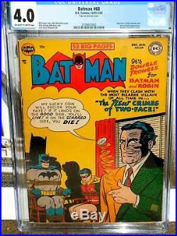 Batman #68 Cgc 4.0 Golden Age Batman Two Face Cover And Story