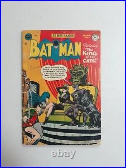 Batman 69 Catwoman cover, 1st King of Cats DC Golden Age 1952