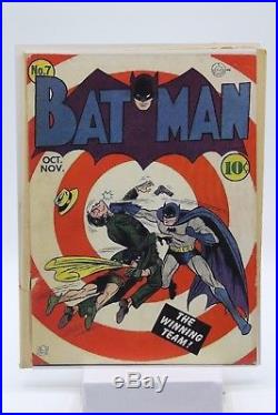 Batman #7 Coverless Golden Age Bullseye Cover DC Comics Killer Joker Splash