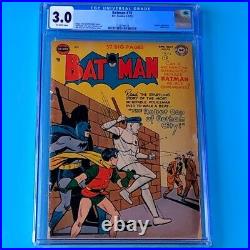 Batman #70 (DC Comics 1952) CGC 3.0 OW Golden Age PENGUIN App! Rare Comic