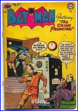 Batman #77 1952- Crime Predictor- Golden Age Comic G