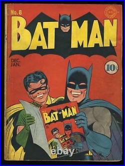 Batman #8 GD/VG 3.0 (Restored) Classic Infinity Cover! Joker Appearance