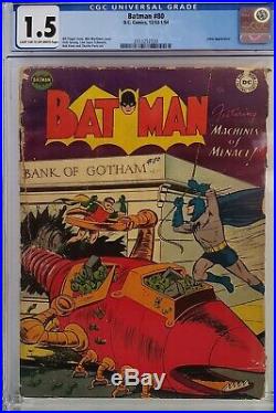 Batman #80 Cgc 1.5 Joker Appearance Golden Age