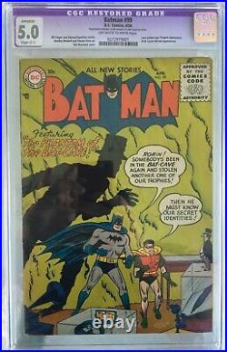 Batman #99 (1956) CGC 5.0 - O/w to white pgs Last Golden Age Penguin restored