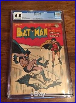 Batman Comic #39 CGC 4.0! In This Issue Catwoman VS Batman! Golden Age Comic