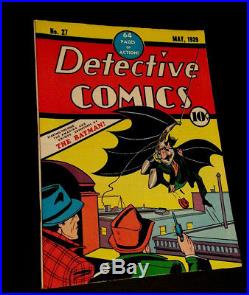 Batman Detective Comics # 27 1939 Over-sized Golden Age Replica