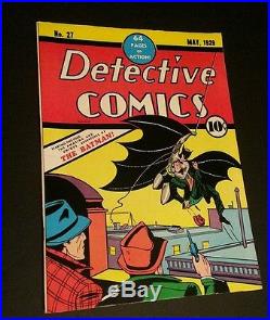 Batman Detective Comics # 27 1939 Oversized Golden Age Replica