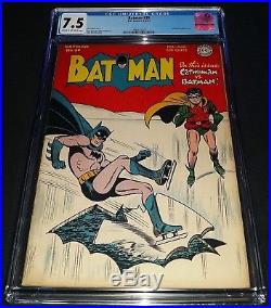 Batman Issue 39 2-3 1947 Cgc 7.5 Vf- DC Golden Age Catwoman App Skating