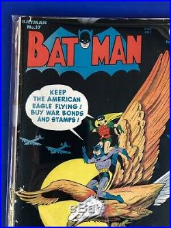 Batman No. 17 Golden Age Iconic WW2 Flying Eagle Cover Higher Grade