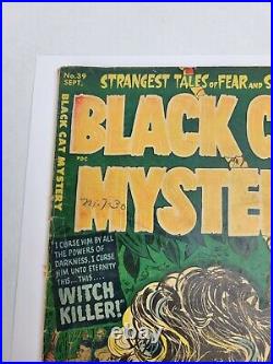 Black Cat Mystery #39 Harvey Comics 1952 Golden Age Pre-Code Horror Witch Cover