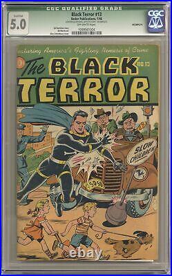 Black Terror #13 CGC 5.0 QUALIFIED 1946 1099561004