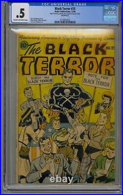 Black Terror #25 Cgc. 5 Golden Age Schomburg Cover Looks Nicer