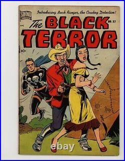 Black Terror 27 VG/VG+ Schomburg Cover Last Issue 1949