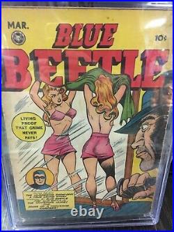 Blue Beetle #54 CGC 3.5 Golden Age Comic RARE KEY GOOD GIRL SOTI Graded Mirror