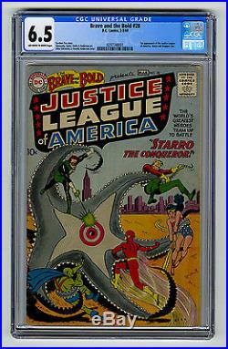 Brave and the Bold #28 CGC 6.5 KEY! 1st Justice League HOT! MOVIE DC Golden Age