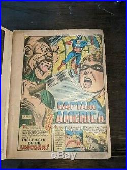 CAPTAIN AMERICA COMICS #13 Golden Age Timely 1942 RARE COVERLESS