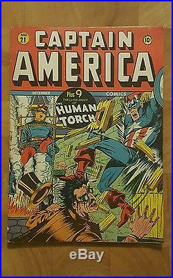 CAPTAIN AMERICA COMICS #21 Golden Age Comics No Resto