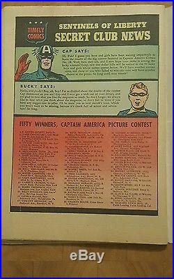 CAPTAIN AMERICA COMICS #21 Golden Age Comics No Resto