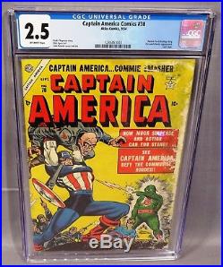 CAPTAIN AMERICA COMICS #78 (John Romita Cover) CGC 2.5 Golden Age 1954 Atlas