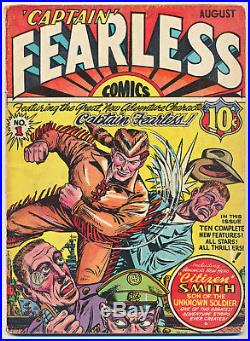CAPTAIN FEARLESS COMICS NO. 1 1941 1st MISS VICTORY! KEY GOLDEN-AGE! MR. MIRACLE