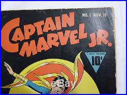 Captain Marvel Jr. # 1- Golden Age Key. Battles Capt. Nazi. Raboy Art, Movie Soo