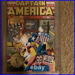 CBC 9.6 German, Gold, Edition, ? 1999 Captain America, #1 White Pages
