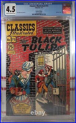 CGC 4.5 CLASSICS ILLUSTRATED #73? CANADIAN 15¢ EDITION The Black Tulip 1951