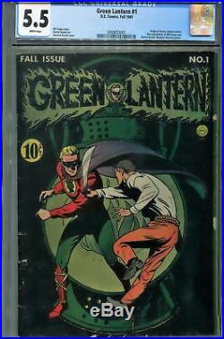 CGC 5.5 Green Lantern #1 1941 Origin Issue Alan Scott Golden Age