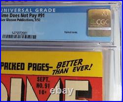 CGC 6.0 CRIME DOES NOT PAY #91 LEV GLEASON PUB 1950 GOLDEN AGE Suspenstories