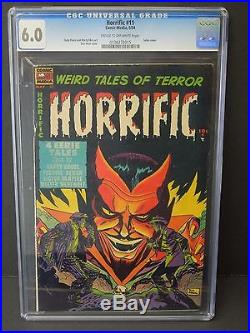 Comic Media Horrific #11 1954 Cgc 6.0 Golden Age Horror Don Heck Cover