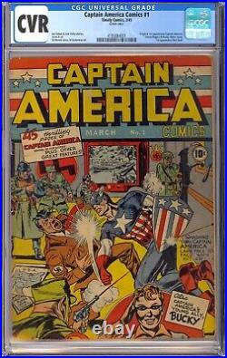 Captain America Comics #1 (COVERS ONLY) Classic WWII Golden Age Timely 1941 CGC