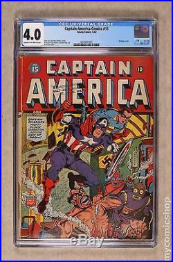 Captain America Comics (1941 Golden Age) #15 CGC 4.0 0045641001