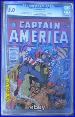 Captain America Comics (1941 Golden Age) #15 CGC 5.0 Bondage cover